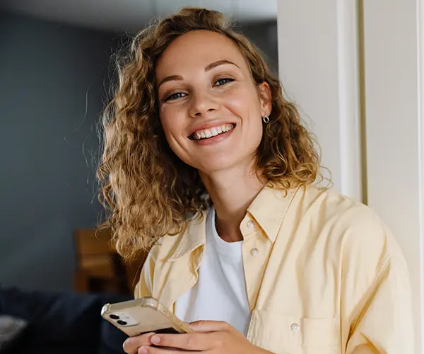 Woman on phone